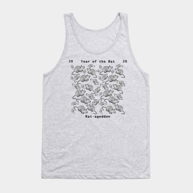 Rat-ageddon Year of the Rat 2020 Tank Top by ellenhenryart